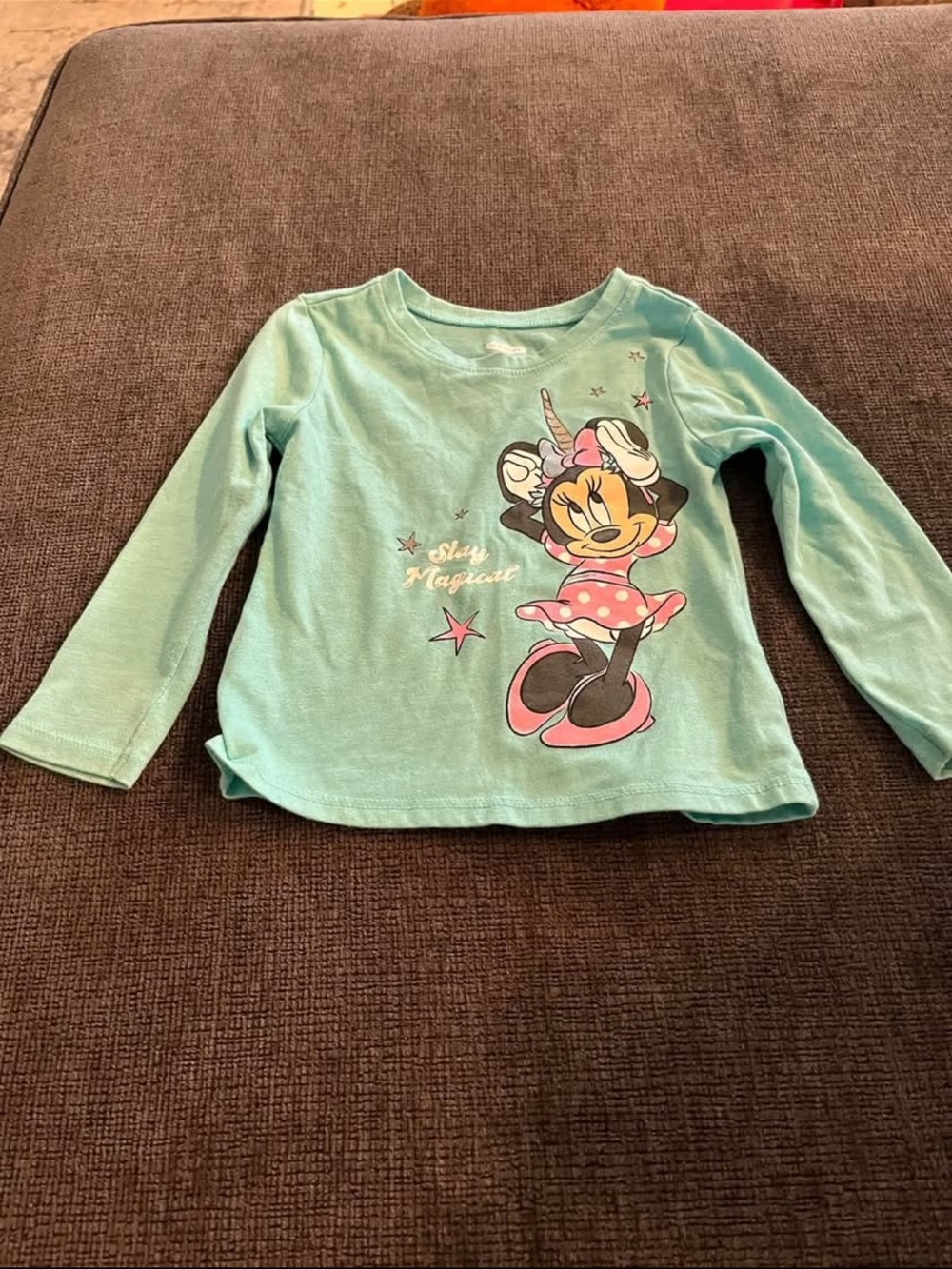 Girls' Minnie Mouse Long-Sleeve Tee - Mint